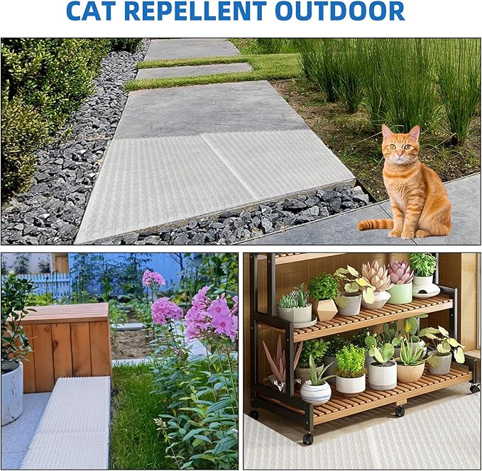 Mardili 18 Pack Scat Mat for Cats with Spikes, Cat Repellent Mat Deterrent Indoor, Training Pads Keep Dogs and Cats Off Couch, Bed, 16 x 13 Inch Garden Scat Mats Outdoor
