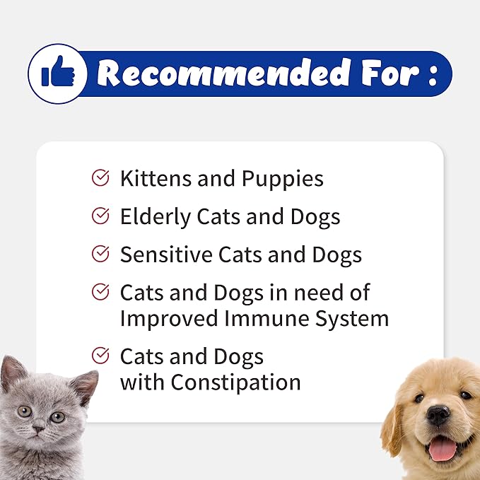 Probiotics Liquid Immune Support& Gut Health for Cats and Dogs - 6-Strains Probiotics with 5 Type Prebiotics, Dry Yeast (60 ml)