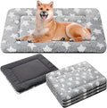 VitalCozy 4 Pcs Winter Dog Crate Pads, Ultra Soft Warm Washable Dog Cat Bed Mat for Pet Crate Comfortable Replaceable Reversible Kennel Pad for Small, Medium, Large Dogs(24 x 36 x 1.6 Inch,Gray)
