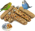 6PCS Parakeet Treat,Natural Parrots Treat Sticks,Vegetable & Grain Style Crunch Sticks,Bird Treats for Cockatiel Budgies Lovebirds Canary Conure Finches