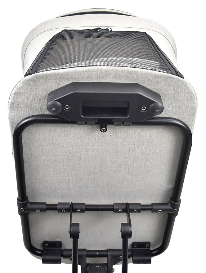 ROODO 2026 Upgraded Version 3 in 1 Dog Cat Stroller with Detachable Carrier Lightweight Folding Portable All Terrain Pet Travel System Puppy Kitty Doggie Bunny Stroller for 30lbs(Light Khaki)