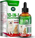 Сat Vitamins for Indoor Cats – Liquid 10-in-1 Multivitamin for Dogs – C, D3, B Group, for Skin, Coat, & Breathing – Natural Protection for Pets of All Ages – For Digestion & Bones – Beef Flavor – 2 Oz