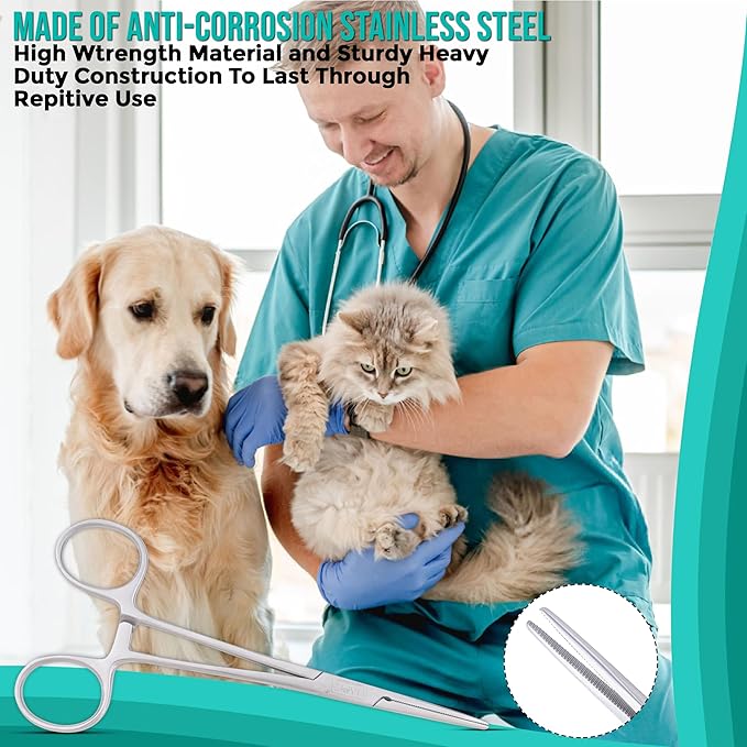 HADIZ Tick Flea Remover Tool Tweezer & Forceps Set for Dogs Cats & Humans Stainless Steel Tick Removal Kit Safe & Effective Tick Puller