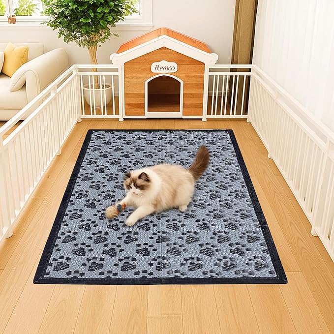5x4 Feet Cat Bed Mats, Stain-Resistant, Washable and Easy to Clean, Reversible for Double-Sided Use, Convenient Design, Suitable for Both Outdoor and Indoor