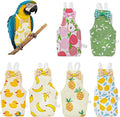 Bird Diaper, 6Pcs Reusable Parrot Diapers with Waterproof Inner - Washable Parrot Diapers for Indoor Parakeet Lovebird Canary (Medium)