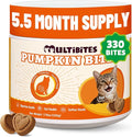 330 Bites Pumpkin Cat Treats, Natural Cat Treats Healthy with Pumpkin Powder for Cats, Psyllium Husk, Digestive Support Kitten Snacks for Stool Firm & Gut Health