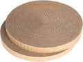 Round cat Scratcher Refill 10 inch Diameter 7/8 inch Thickness Scratcher Replacement Pads cat Scratching Board Circle Cat Cardboard Scratcher for Indoor Cats cat Scratch pad(2pcs)