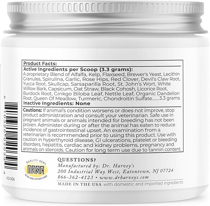 Dr. Harvey's Ortho-Flex Herbal Hip and Joint Supplement for Dogs (7 Ounces)