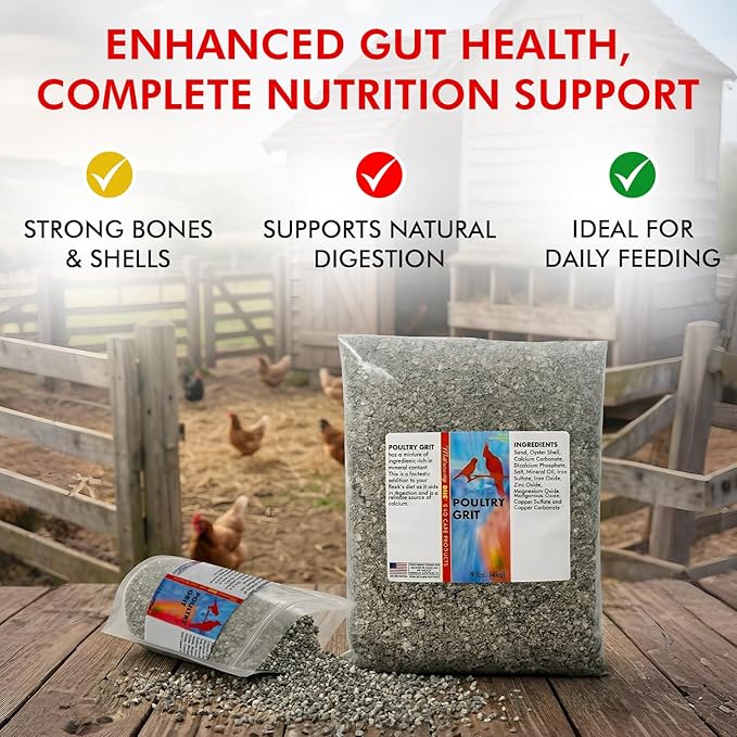 Morning Bird Poultry Grit for Birds 4.5 lbs (3-Pack, 1.5 lbs Each) - Mineral-Rich Supplement for Digestion & Calcium Support - Natural Poultry Feed Additive and Chicken Grit for Healthy Birds
