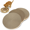 Best Pet Supplies Catify Cat Scratcher, Fun Interactive Scratchers, Posts, Poles, Claw Safe, Furniture Saver Indoor Play Support Natural Cat Behaviors Heavy Duty - 3 Pack Round