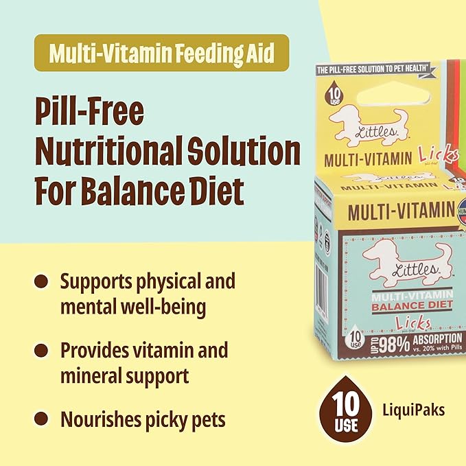 Licks Pill-Free Small Breed Dog Multivitamin - Dog Supplement with Vitamin C, D, and Calcium - Multivitamin Pet Supplies - Gel Packets - 10 Use