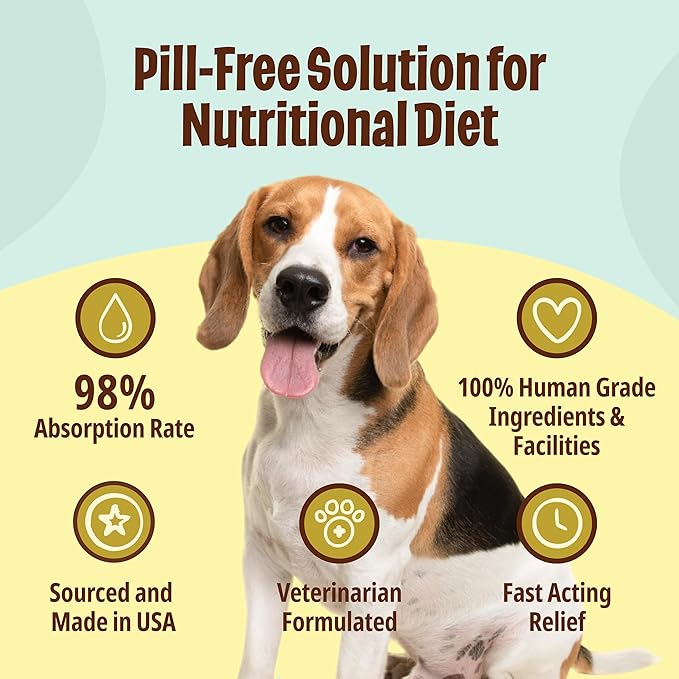 Licks Pill Free Dog Multivitamin - Dog Supplement with Vitamin C, D, and Calcium - Multivitamin Pet Supplies - Gel Packets - 30 Use
