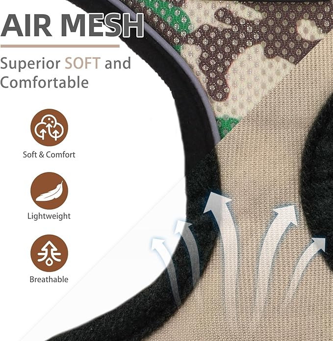 PUPTECK Soft Mesh Dog Harness and Leash Set Pet Puppy Cat Comfort Padded Vest No Pull Harnesses, Camouflage, M