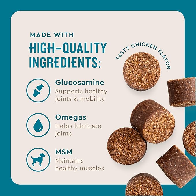 VetIQ Glucosamine Hip & Joint Supplement for Dogs, 180 Soft Chews + VetIQ Multivitamin Supplement for Dogs, 60 Count, Dog Supplements Made in The USA