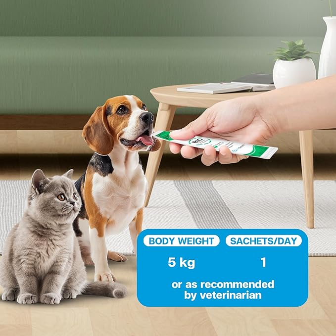 BIO Supplement for Cats & Dogs – Anti Diarrhea for Dogs, Gut Health Paste with Postbiotics, Prebiotics, FOS, L-137, Yeast Extract – Anti Diarrhea for Dogs, 30 Sachets