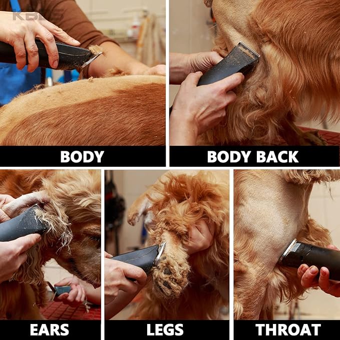 KBDS Detachable Ceramic Pet Clipper Blades,Size-7F,Compatible with Most Andis,Oster,Wahl A5 Clippers,Made of Ceramic Blade Cutter and Carbon Steel Blade,1/8'' Inch 3.2mm Cut Length, 7F Blade