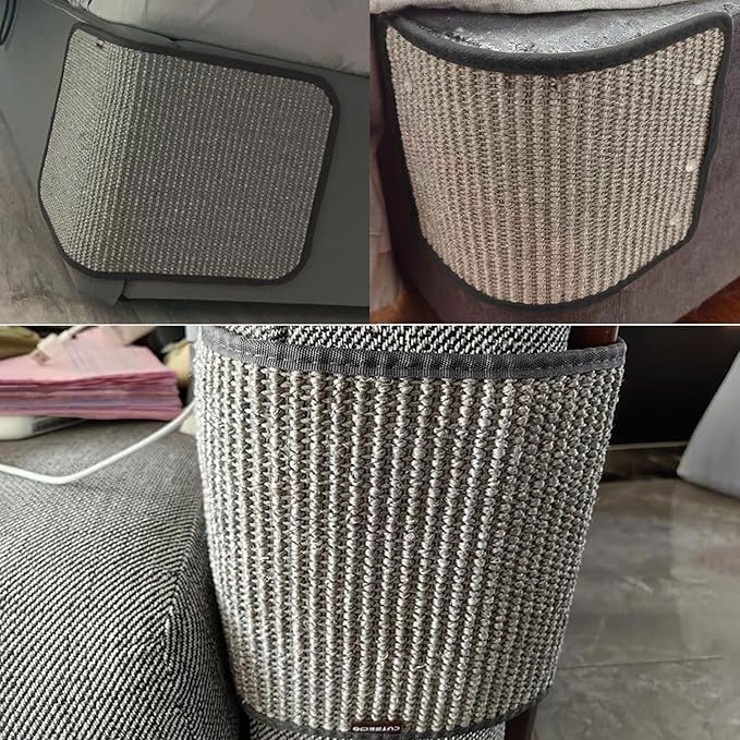 Cat Scratching Pad Natural Sisal Sofa Corner Furniture Protector Scratcher Mats Protecting Carpets and Sofas Couch Corner Furniture Anti-Slip Sisal Cat Repellent Mat for Sofa Bed Desk Legs