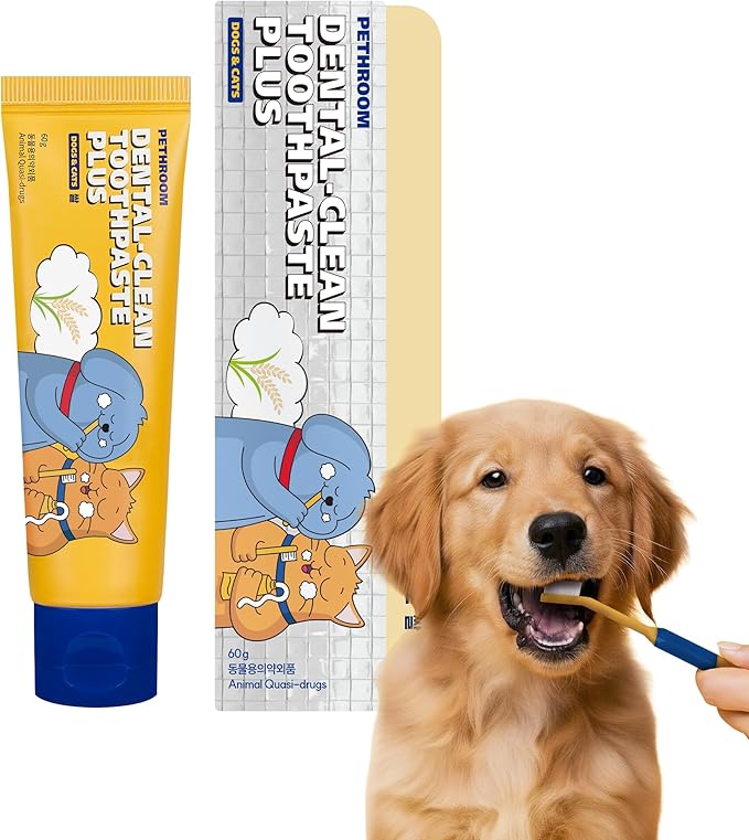 PETHROOM Pet Dental Clean Toothpaste for Dogs & Cats – Fresh Breath & Plaque Control, Gentle Formula – Mild Pet Friendly Flavor, Net Wt 2.1 oz