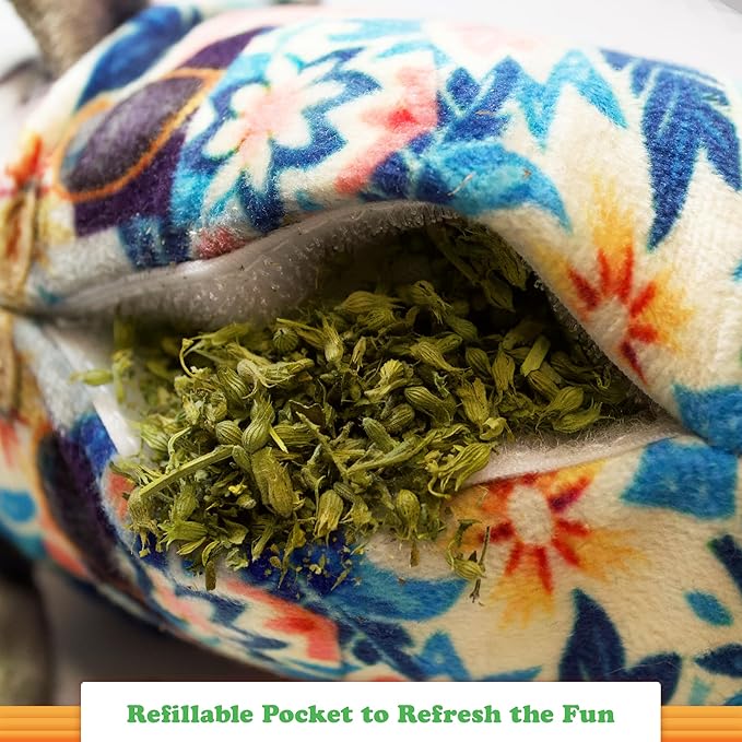 Meowijuana Kicker Toy for Cats | Get Kickin' Big Fishy Tourist | Refillable Kicker Catnip Toy | Promotes Play and Cat Health | Includes Potent Hand Harvested Catnip Grown in North America
