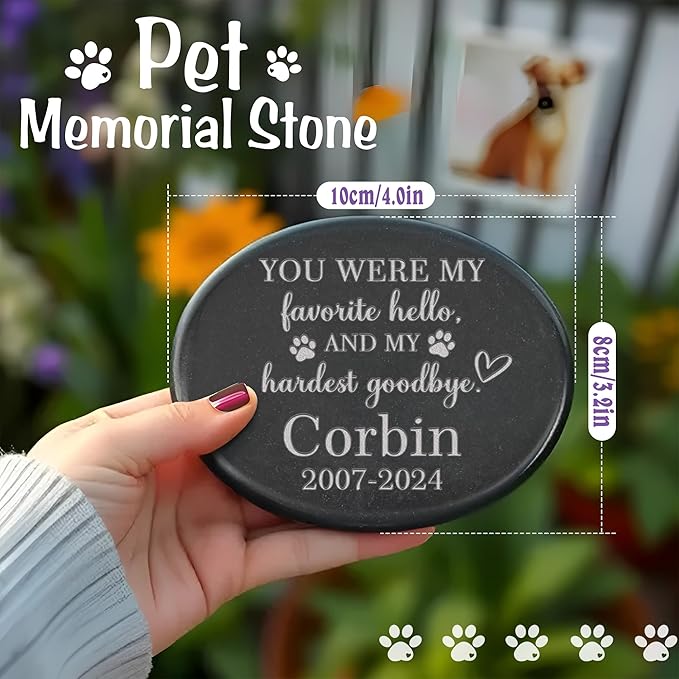 Personalized Pet Memorial Stones, Dog Memorial Gifts, Cat Memorial Gifts, Pet Lost Sympathy Gift, in Memory of Pet, Loss of Pet, Pet Remembrance Gifts