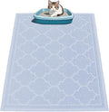 Cat Litter Mat Litter Trapping Mat, Non-Slip, Less Waste Cat Litter Box Mat,Door mats, Entrance mats，Waterproof, Anti Slip, and pet Urine Resistant，47" x 36" LightBlue