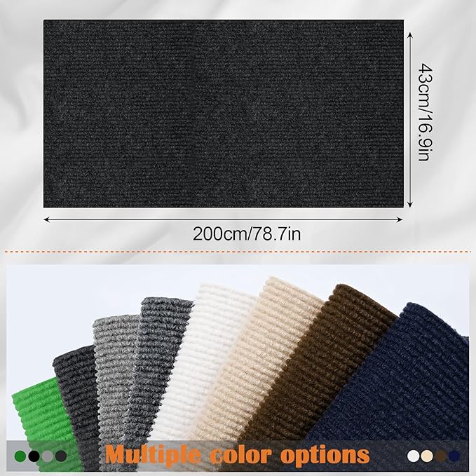 Cat Scratch Furniture Protector - 78.7" x 17" Trimmable Self-Adhesive Cats Claws Scratch Pads, DIY Cat Climbing Couch Protector for Scratch Post Cat Tree Replacement Indoor (Black)