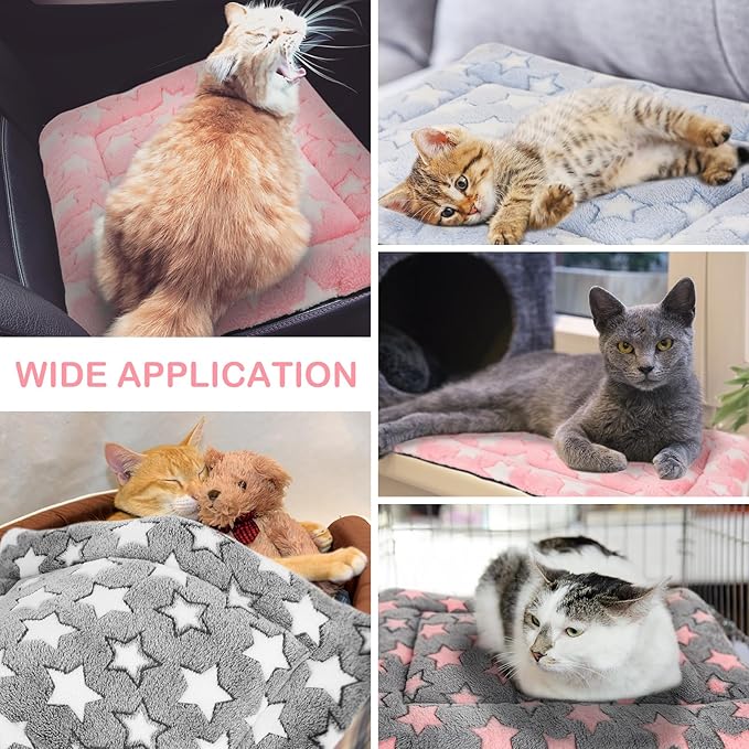 VitalCozy 4 Pcs Winter Dog Crate Pads, Ultra Soft Warm Washable Dog Cat Bed Mat for Pet Crate Comfortable Replaceable Reversible Kennel Pad for Small, Medium, Large Dogs(20 x 30 x 1.6 Inch,Colorful)