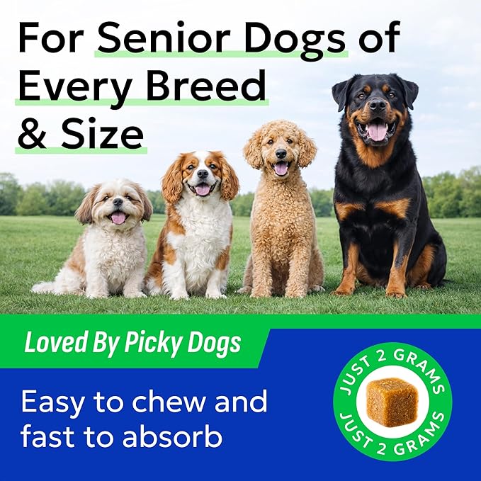 BARK&SPARK NAD+ for Dogs - Advanced Longevity Formula for Healthy Aging - Resveratrol, Quercetin & Nicotinamide - NMN Alternative for Senior Dog Vitality & Brain Health - Peanut Butter - 90 Ct
