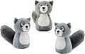 Outward Hound Squeakin' Raccoon Hide A Puzzle Plush Replacement Dog Toys - 3 Pack