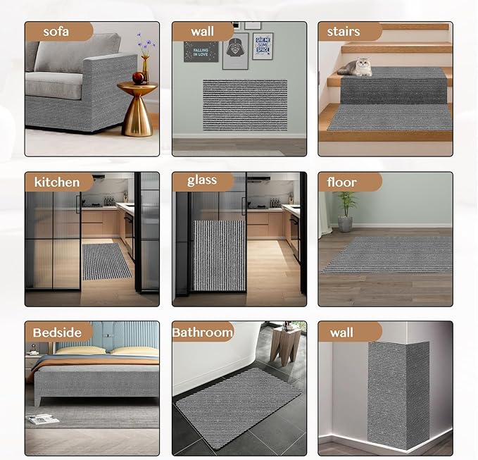 118"x15.8" Cat Scratch Couch Furniture Protector, Adhesive Cat Scratch Pad Deterrent for Furniture, DIY Climbing Cat Scratcher Couch Protector from Cat Claws Scratching Mat for Indoor Sofa (Navy)