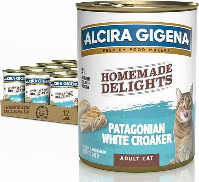 Wet Cat Food for Adult Cats, Patagonian White Croaker Recipe, High Protein Grain Free Canned Cat Food, Natural Balanced Nutrition, 11.99 oz Cans (Pack of 12)