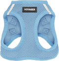 Best Pet Supplies Voyager Step-in Air Harness - All Weather Mesh, Reflective, No Pull Harness for Dogs, Cats - Secure with Hook & Loop Fastener, Buckle, Double D-Rings - Baby Blue, L