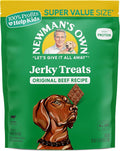 Newman's Own Original Beef Jerky Dog Treats, 25 oz Value Size Bag — High Protein, Grain Free, Grass-Fed Beef as First Ingredient, Chewy Wholesome Rawhide Alternative