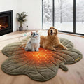 Large Dog Heating Pad Waterproof Electric Heated Beds, Pet Pads for Indoor Outdoor, Adjustable Temperature, Chew Resistant Cord, Washable Green Clover Cat Heating Pad Non Slip Bottom(35"X27")