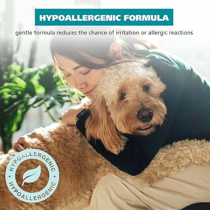 Wahl USA Extra Gentle Hypoallergenic Dog Shampoo – Plant Based for Sensitive Skin - pH Balanced, Alcohol Free, Paraben Free, PEG-80 Free Formula - Fragrance and Dye Free, 24 Oz – Model 3025811