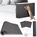 4pack Cat Scratch Couch Furniture and Wall Protector | Adhesive Cat Scratch Pad for Covering Cat Tower, DIY Climbing Cat Scratcher Couch Protector from Cat Claws Scratching (Dark Gray)