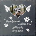 Dog Memorial Gifts for Loss of Dog, Personalized Pet Memorial Stone, Custom Dog Grave Marker with Name & Photo, Sympathy Gifts for Bereaved Pet Owners, Cemetery Decor (Style I)