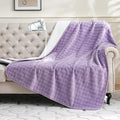Waterproof Blanket for Bed Couch Sofa Car, Soft Leakproof Dog Blanket with 3D Bubble Pattern, Reversible Water Proof Pet Blankets for Dogs Cats Puppies (50"x60", Dusty Purple)