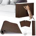 4pack Cat Scratch Couch Furniture and Wall Protector | Adhesive Cat Scratch Pad for Covering Cat Tower, DIY Climbing Cat Scratcher Couch Protector from Cat Claws Scratching (Brown)