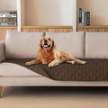 gogobunny 3X Stronger Waterproof Pet Blanket, Scratch Proof Furniture Protector for Dogs Cats, Reversible Cover 30x90 Inch, Dark Chocolate