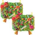 YIXUND Bird Toys Parakeet Toys,Large-Sized Parrot Foraging & Shredding Cage Hanging Toys with Seagrass Mat for Budgies,Cockatiels,Lovebirds,Conures Small & Medium Parrots