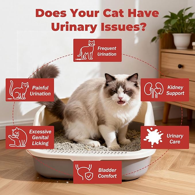 Cat UTI Treatment & Kidney Nutrition Supplement | Cranberry Powder for Cats | Low in Phosphorus & Salt | Supports Urinary Health | Easily Absorbed Protein | Suitable for Picky Cats - Bars 12g x 30