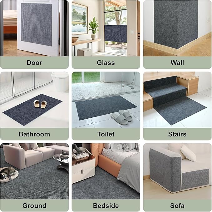 Cat Scratch Furniture Protection, Couch cat Scratch Furniture Protector, DIY Indoor Couch cat Scratch Protector (Light Grey 78.7x15.8Inch)