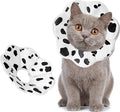 Soft Adjustable Cat Cone Collar, Comfortable Cat Recovery Collar Suitable for Various Types of Cats,Elizabethan Neck Protective Collar for Cats After Surgery (Milk, X-Small)