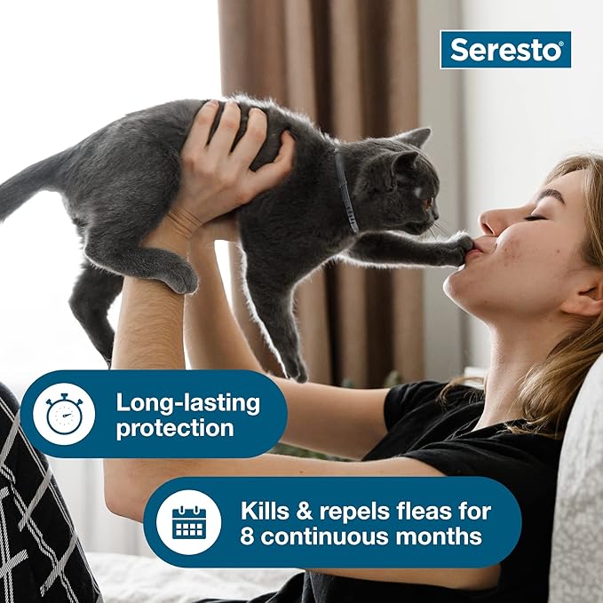 Bundle of Seresto Cat Collar for Cats + Pet Protect Probiotic Balance+ Cat Supplement | Oral Gel | 15g