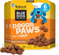 Blue Dog Bakery Natural Dog Treats, Doggie Paws, Peanut Butter, 16.2oz (6 Count)