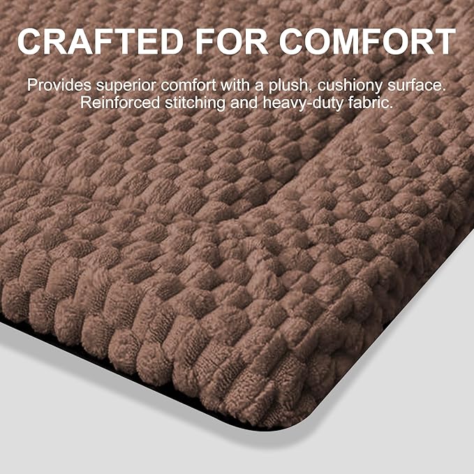 Dog Bed Mat,Reversible & Ultra Soft Kennel Pad-Machine Washable Pet Bed for Dogs & Cats-All-Weather Crate Liner for Crates,Carriers & Travel (Dark Brown, 30" L x 20" W x 1.5" Th)