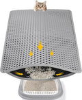 Double Layer Cat Litter Mat, 24x15 Inch Waterproof Litters Box Mat, Non-Slip Cat Mat for Litter Box