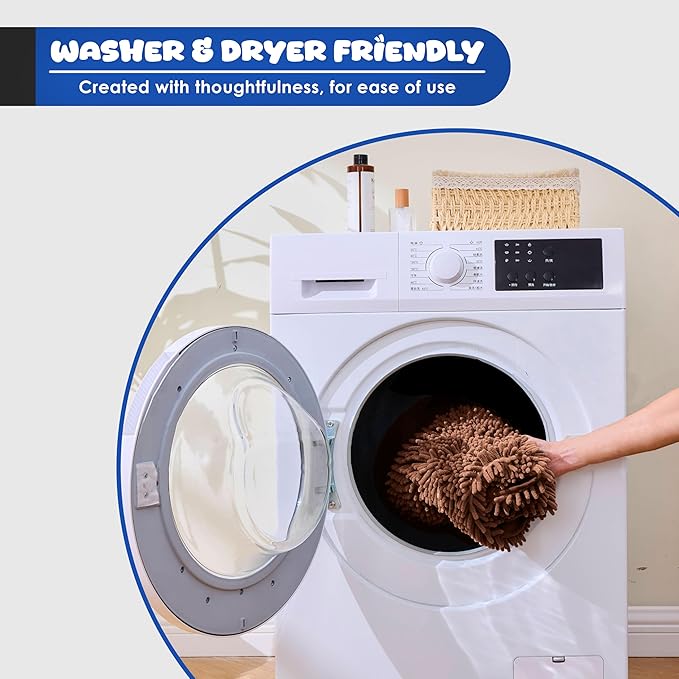 Microfiber Dog Bath Towel – Super Absorbent Dog Towels for Drying Dogs Large & Small, Quick Dry Pet Towel with Hand Pockets, Soft & Durable Puppy Towel, Machine Washable – Coffee