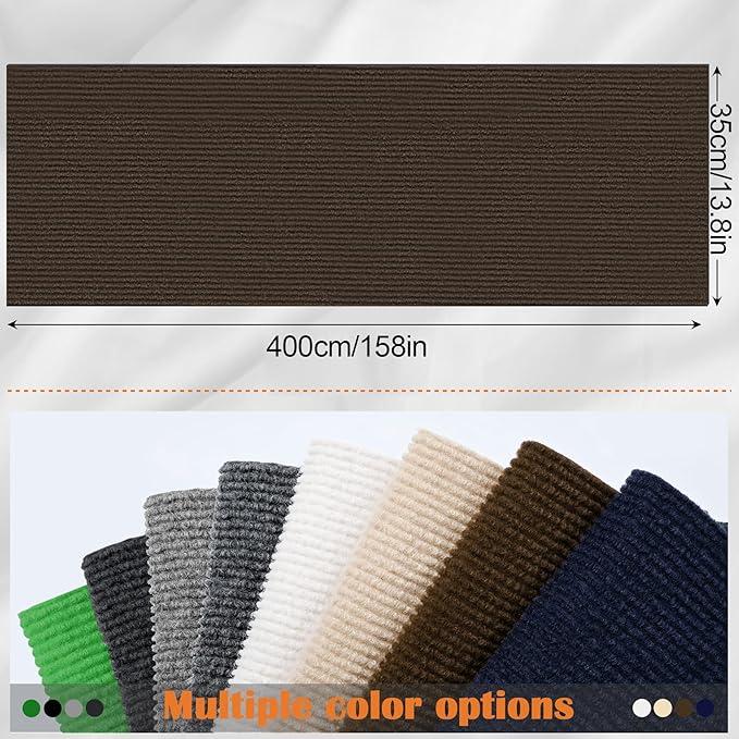 Cat Scratch Furniture Protector - 158" x 13.8" Trimmable Self-Adhesive Cats Claws Scratch Pads, DIY Cat Climbing Couch Protector for Scratch Post Cat Tree Replacement Indoor (Brown)